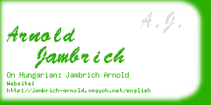 arnold jambrich business card